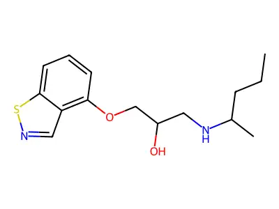 2-Propanol, 1-(1,2-benzisothiazol-4-yloxy)-3-((1-methylbutyl)amino)- structure