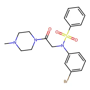 N-(3-bromophenyl)-N-[2-(4-methylpiperazin-1-yl)-2-oxoethyl]benzenesulfonamide structure