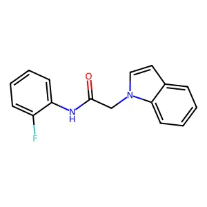 N-(2-fluorophenyl)-2-(1H-indol-1-yl)acetamide structure