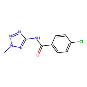 4-chloro-N-(2-methyl-2H-tetrazol-5-yl)benzamide structure