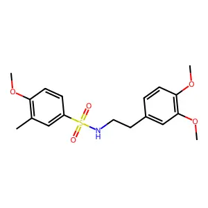 N-[2-(3,4-dimethoxyphenyl)ethyl]-4-methoxy-3-methylbenzenesulfonamide structure
