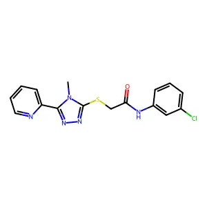 N-(3-chlorophenyl)-2-{[4-methyl-5-(pyridin-2-yl)-4H-1,2,4-triazol-3-yl]sulfanyl}acetamide structure