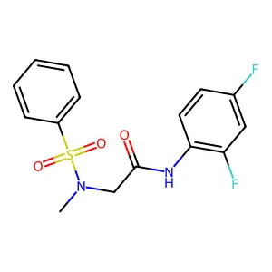 2-[benzenesulfonyl(methyl)amino]-N-(2,4-difluorophenyl)acetamide structure