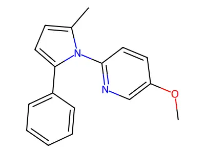 5-Methoxy-2-(2-methyl-5-phenylpyrrol-1-yl)pyridine structure