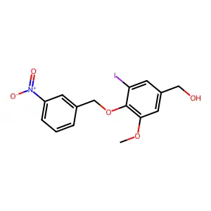 [3-Iodo-5-methoxy-4-[(3-nitrophenyl)methoxy]phenyl]methanol structure