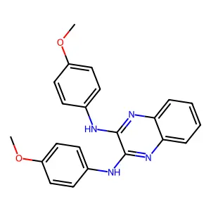N,N'-bis(4-methoxyphenyl)quinoxaline-2,3-diamine structure