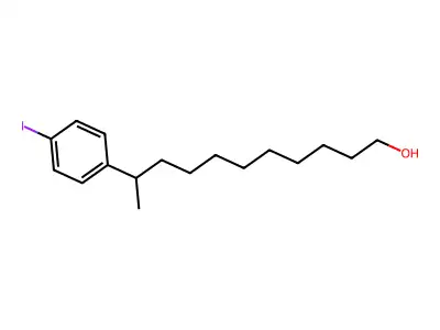 10-(4-Iodophenyl)undecan-1-ol structure