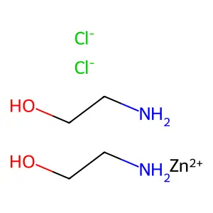 Zinc(2+), bis(2-(amino-kappaN)ethanol-kappaO)-, chloride (1:2), (T-4)- structure