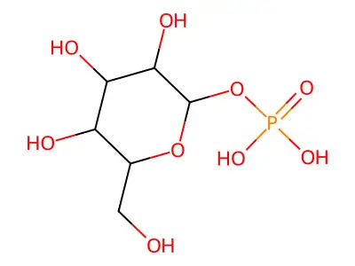 D-glucopyranose 1-phosphate structure