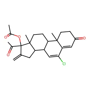 17-(Acetyloxy)-6-chloro-16-methylenepregna-4,6-diene-3,20-dione structure
