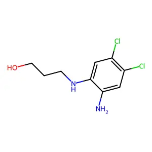 1-Propanol, 3-[(2-amino-4,5-dichlorophenyl)amino]- structure