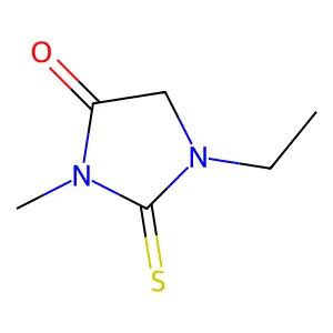 1-Ethyl-3-methyl-2-thioxo-4-imidazolidinone structure