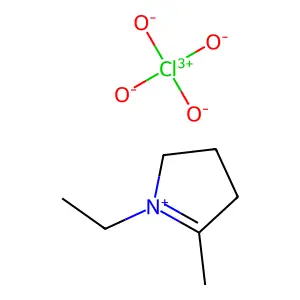 2H-Pyrrolium, 1-ethyl-3,4-dihydro-5-methyl-, perchlorate (1:1) structure