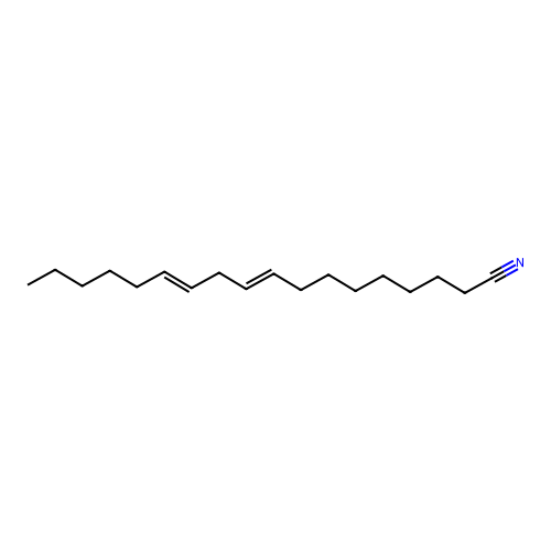 (9E,12E)-octadeca-9,12-dienenitrile structure
