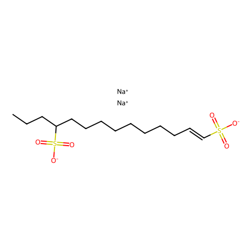 Disodium tetradecenedisulphonate structure