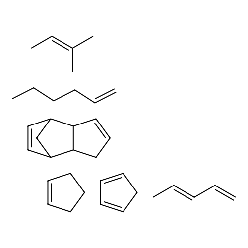 (C10-H12.C6-H12.C5-H10.C5-H8.C5-H8.C5-H6)x- structure