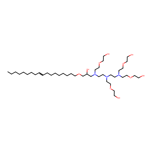 Poly(oxy-1,2-ethanediyl), .alpha.-hydro-.omega.-hydroxy-, ether with 1-[[2-[[2-[bis(2-hydroxyethyl)amino]ethyl](2-hydroxyethyl)amino]ethyl](2-hydroxyethyl)amino]-3-[(9Z)-9-octadecenyloxy]-2-propanol (4:1) structure