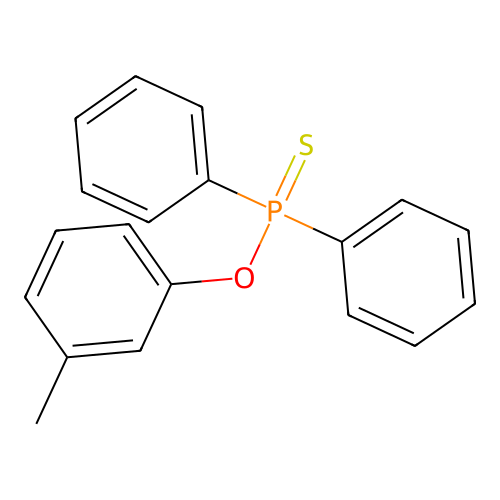 Thiophosphinic acid, diphenyl-, o-(3-tolyl) ester structure