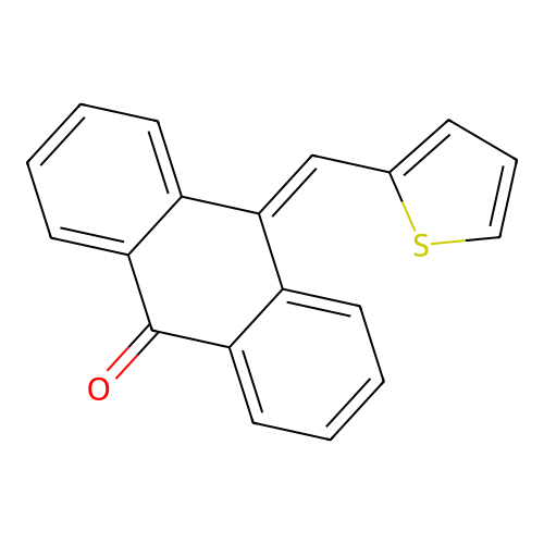 10-(thiophen-2-ylmethylidene)anthracen-9(10H)-one structure