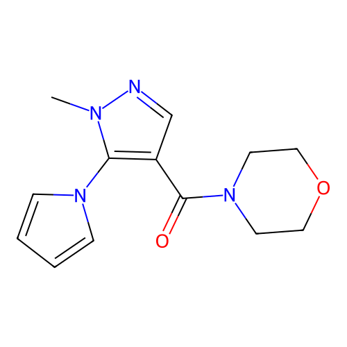 (1-Methyl-5-pyrrol-1-ylpyrazol-4-yl)-morpholin-4-ylmethanone structure