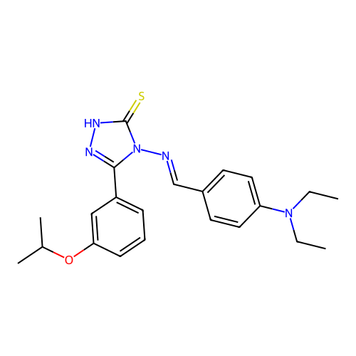 C22H27N5OS structure