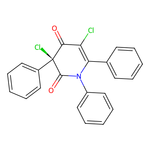 3,5-Dichloro-1,3,6-triphenylpyridine-2,4(1H,3H)-dione structure