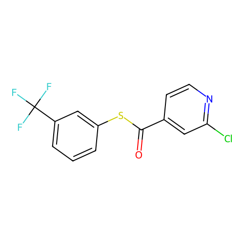 S-[3-(trifluoromethyl)phenyl] 2-chloropyridine-4-carbothioate structure