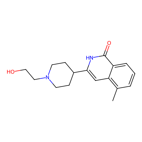 3-[1-(2-hydroxyethyl)piperidin-4-yl]-5-methyl-2H-isoquinolin-1-one structure