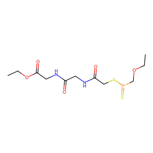 Glycine, N-(N-(((ethoxymethylphosphinothioyl)thio)acetyl)glycyl)-, ethyl ester structure