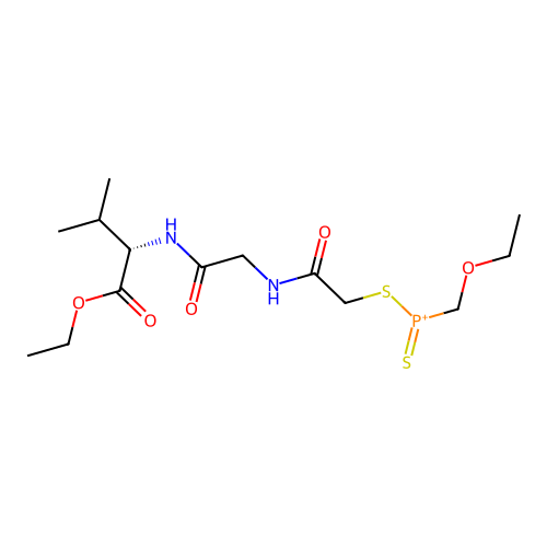 L-Valine, N-(N-(((ethoxymethylphosphinothioyl)thio)acetyl)glycyl)-, ethyl ester structure