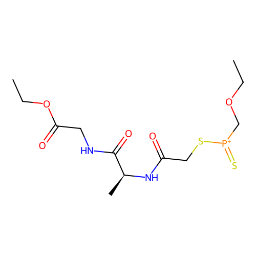 Glycine, N-(N-(((ethoxymethylphosphinothioyl)thio)acetyl)-L-alanyl)-, ethyl ester structure
