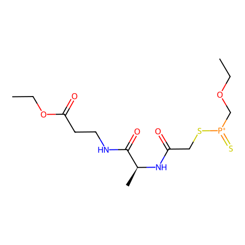 beta-Alanine, N-(N-(((ethoxymethylphosphinothioyl)thio)acetyl)-L-alanyl)-, ethyl ester structure