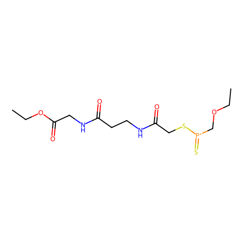 Glycine, N-(N-(((ethoxymethylphosphinothioyl)thio)acetyl)-beta-alanyl)-, ethyl ester structure