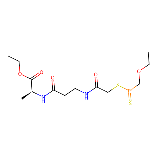 L-Alanine, N-(N-(((ethoxymethylphosphinothioyl)thio)acetyl)-beta-alanyl)-, ethyl ester structure