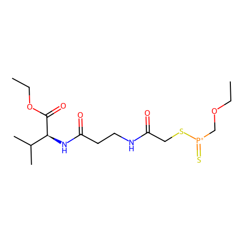 L-Valine, N-(N-(((ethoxymethylphosphinothioyl)thio)acetyl)-beta-alanyl)-, ethyl ester structure