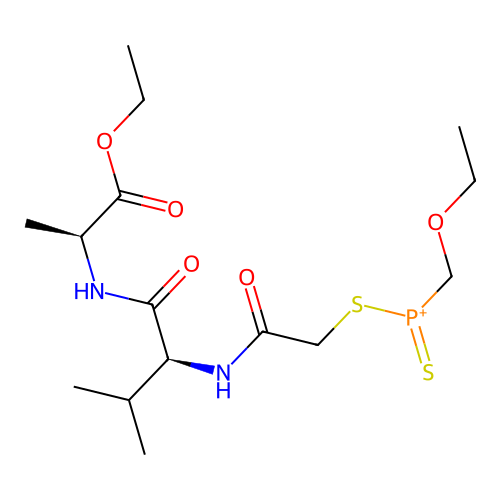L-Alanine, N-(N-(((ethoxymethylphosphinothioyl)thio)acetyl)-L-valyl)-, ethyl ester structure