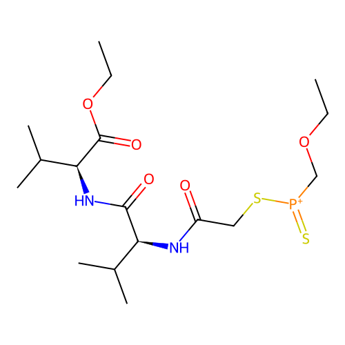 L-Valine, N-(N-(((ethoxymethylphosphinothioyl)thio)acetyl)-L-valyl)-, ethyl ester structure