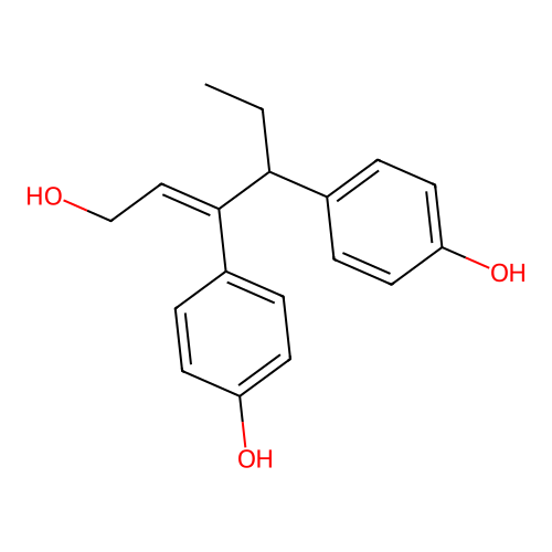 1-Hydroxypseudodiethylstilbestrol structure