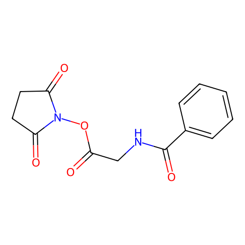 马尿酸N-羟基琥珀酰亚胺酯 structure