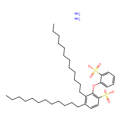 Benzenesulfonic acid, phenoxy-, monosulfo didodecyl deriv., ammonium salt (1:2) structure