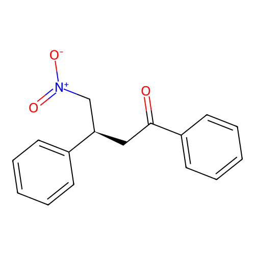 (3S)-4-nitro-1,3-diphenylbutan-1-one structure