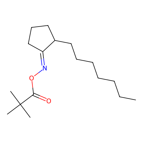 [(2-Heptylcyclopentylidene)amino] 2,2-dimethylpropanoate structure