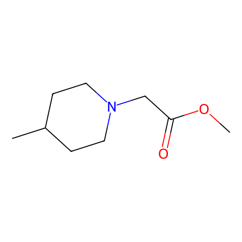 (4-Methyl-piperidin-1-yl)-acetic acid, methyl ester structure