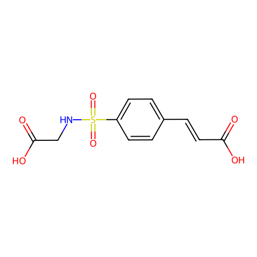 3-(4-{[(Carboxymethyl)amino]sulfonyl}phenyl)acrylic acid structure