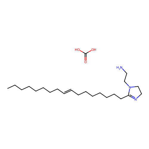 1H-Imidazole-1-ethanamine, 2-(8-heptadecen-1-yl)-4,5-dihydro-, acetate (1:1) structure