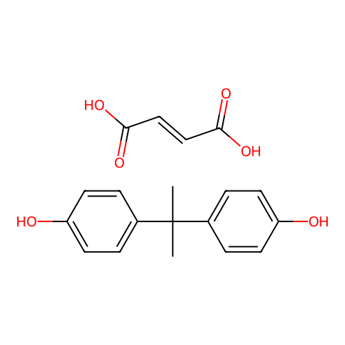 (E)-but-2-enedioic acid;4-[2-(4-hydroxyphenyl)propan-2-yl]phenol structure