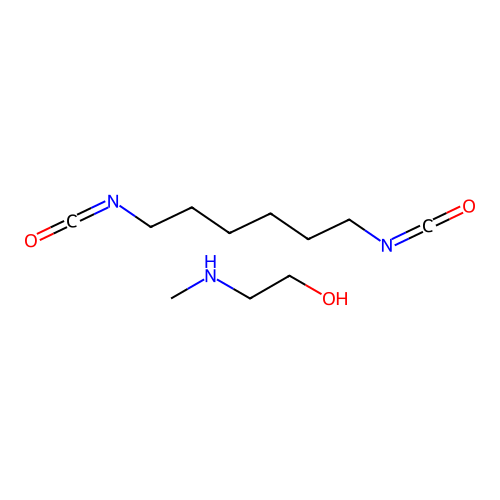 2-(Methylamino)ethan-1-ol--1,6-diisocyanatohexane (1/1) structure