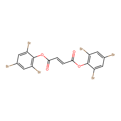 2-Butenedioic acid (2Z)-, 1,4-bis(2,4,6-tribromophenyl) ester structure