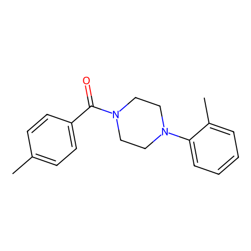 4-Methylphenyl 4-(2-methylphenyl)piperazinyl ketone structure