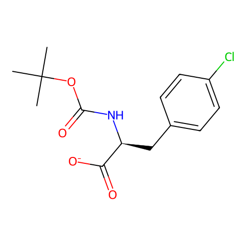 (2S)-3-(4-chlorophenyl)-2-[(2-methylpropan-2-yl)oxycarbonylamino]propanoate structure